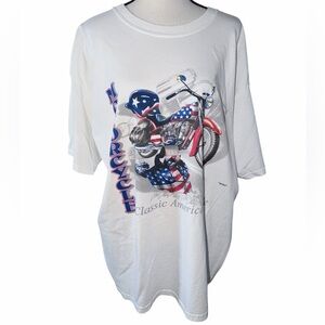 Gildan Motorcycle USA Classic America Graphic Tee Size XL